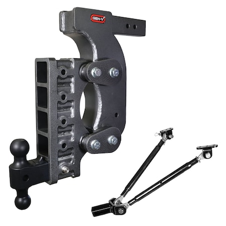 Gen-Y Hitch The BOSS TORSION-FLEX 2.5 in. Rec 18 in. Drop 2.4K TW 21K Hitch Dual-Ball Stabilizer GH-1515